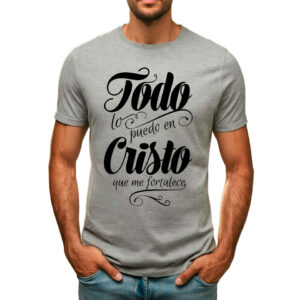 Polos Cristiano Todo Puedo en  Cristo Manga Corta